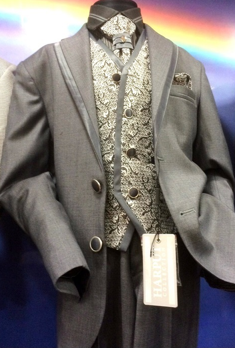 Grey 4pc boys suit