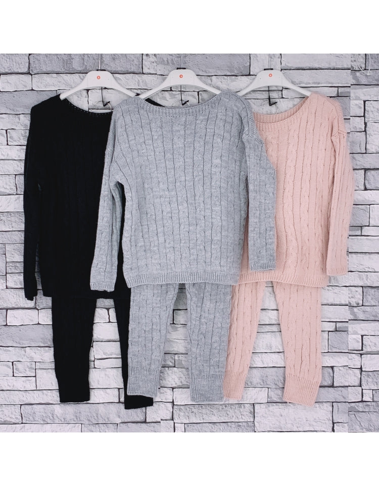 Knitted Lounge Suit Knitted Set Women S Piece Loungewear Leisure