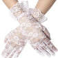 White lace gloves