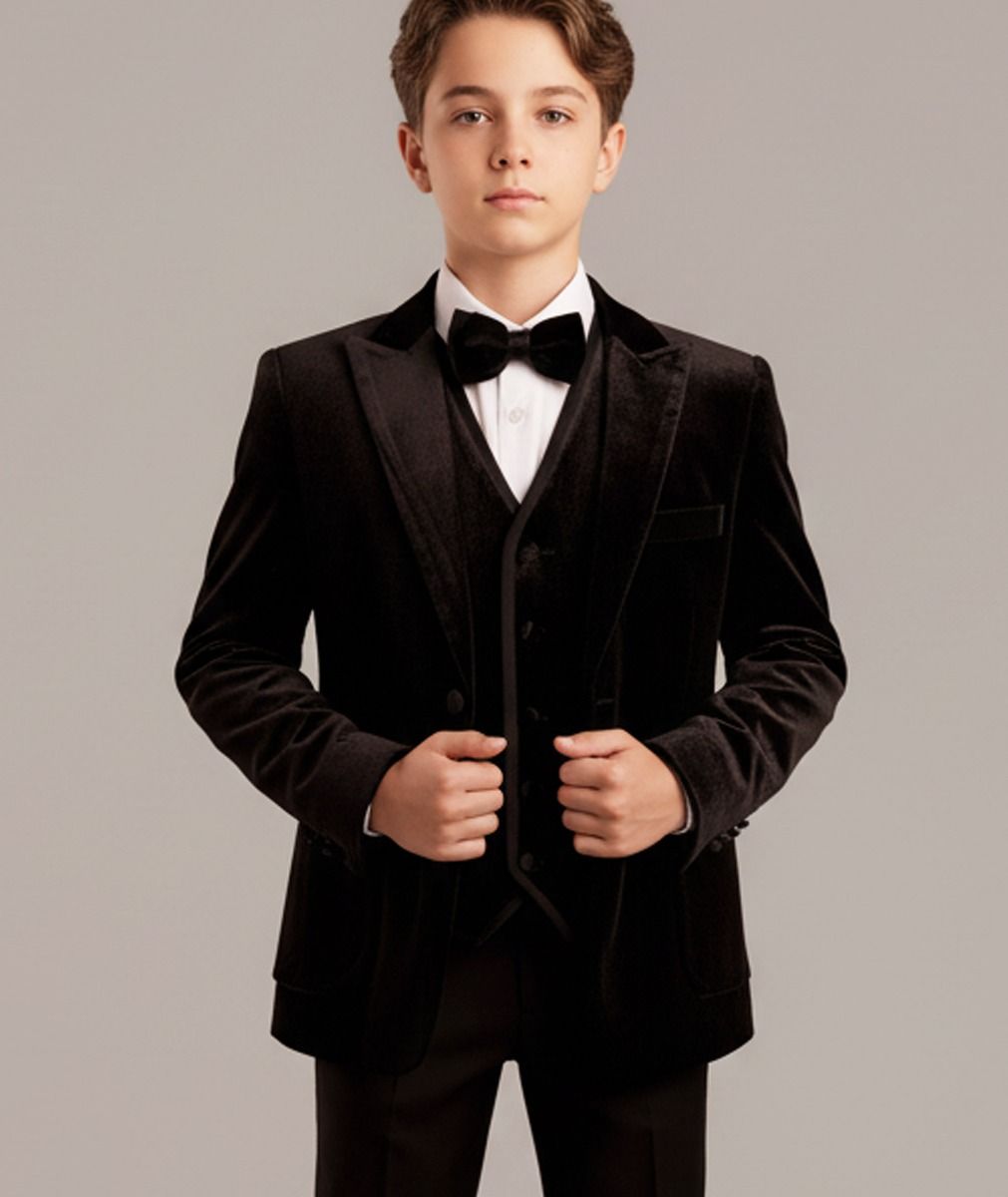 Boys Black Tuxedo Suit