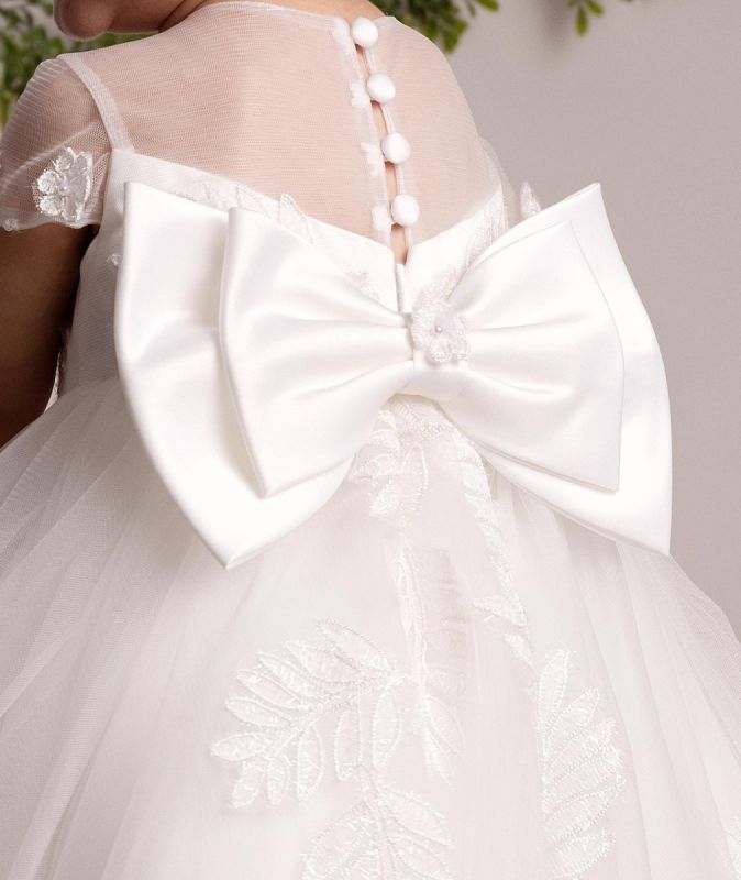 Christening dress with train