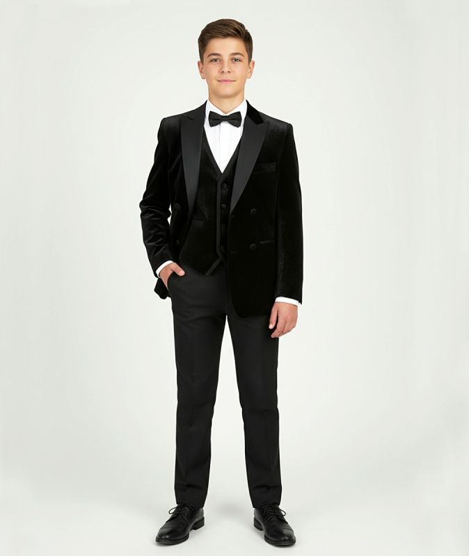 Boys Black Tuxedo Suit