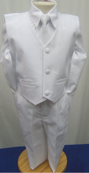 Boys white waistcoat suit
