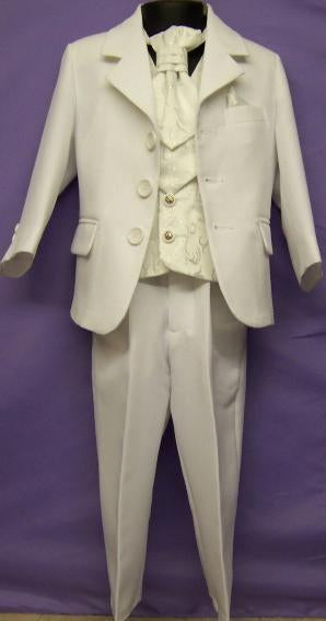 White Four piece boys suit.