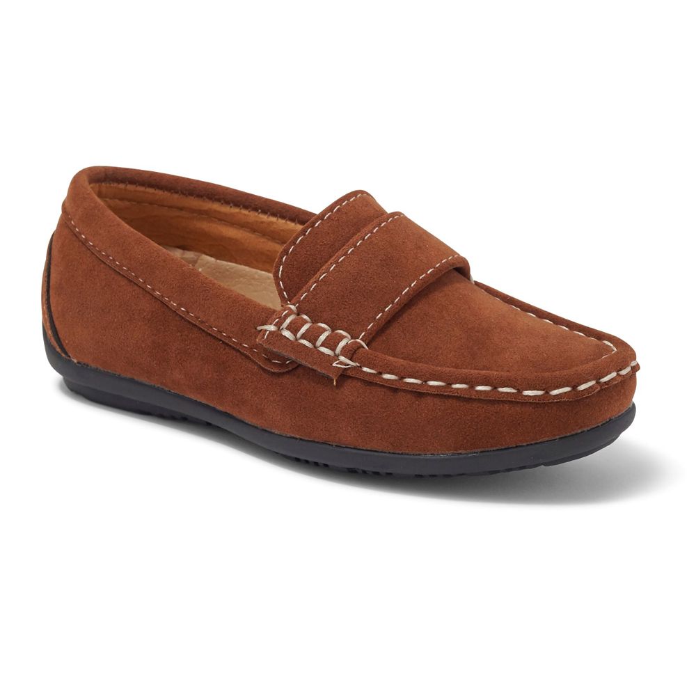 Duncan moccassin style slip on boys shoes